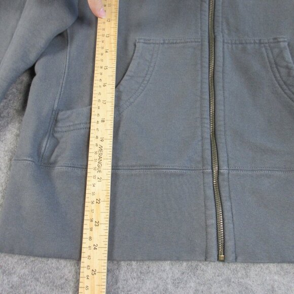 American Giant Womens Hoodie Jacket Sweatshirt Classic Full Zip Gray Large 980 - Picture 10 of 12